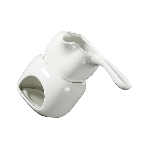 Mikinona 110ml Kitchen Melting Pot Stand Ceramic Fondue Melting Wafers Heat-resistant for Fondue