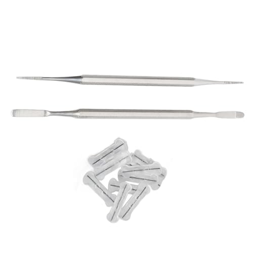 Kuuleyn Ingrown Toenail Correction Kit Alloy Stainless Steel Includes 10PCS 20mm Corrector Strips Brace Double Ended Pedicure File and Toenail Lifter for Home Pedicure