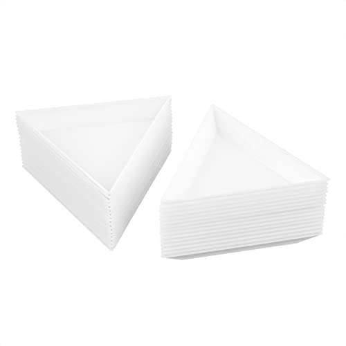 Auear, Bead Sorting Trays Plastic Nail Art Plates For Diy Art Craft Jewelry Project (White, 30 Pack Triangle Tray Shaped) #TOP29