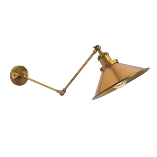 Image of Wall Sconce, Wall Lamp with Swing Arm, Bronze Mid Century Vintage Wall Light for Kitchen, Bedrooom, Living Room, Hallway, Stairway