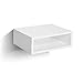 SUENOSZZZ - Mesita de Noche Flotante Color Blanco, Estilo nordico para Dormitorio Mesita con Hueco, para Colgar | Mueble de Madera para dormitorios | Mesa/Comoda sin Cajon
