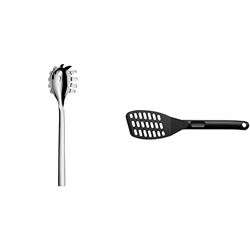 WMF Nuova Nudellöffel 30 cm, Spaghettilöffel, Nudelkelle, & Pfannenwender Kunststoff 31 cm, Wender mit Ablage-Knick und Aussparungen, Pfannkuchenwender, spülmaschinengeeignet
