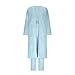 HGps8w Women's 3 Pieces Fluffy Pajamas Fleece Crop Top Long Plush Cardigan Soft Pants Fuzzy Winter Lounge Set Pjs Sleepwear