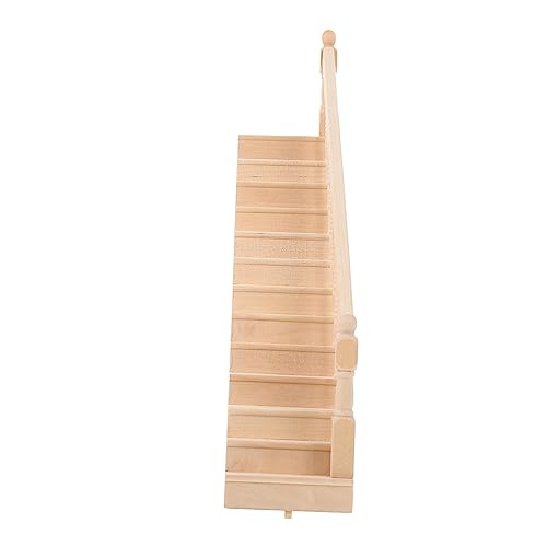 ibasenice 1 Juego Barandilla De La Escalera De La Casa De Muñecas Topper De Escritorio Pequeño Escalón Muebles y Miniatura Mini Pasamanos Paso Niño Delicado Madera Librero