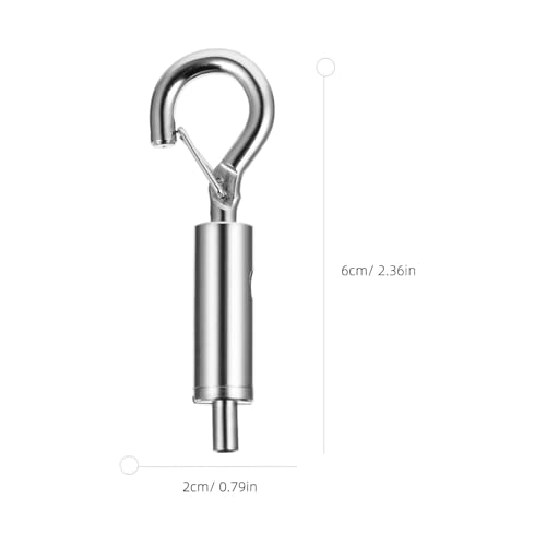 6 piezas tensores de cable de acero con gancho y ojal para hardware de tensión de cuerda de alambre, adecuados para uso pesado y accesorios de cables para suspensión ligera y barandales de cable miniatura 2