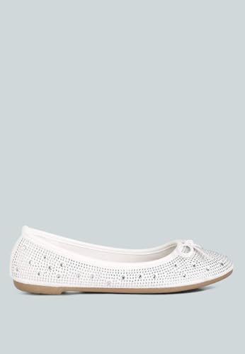 Hosana Rhinestones and Stud Embellished Ballet Flats2