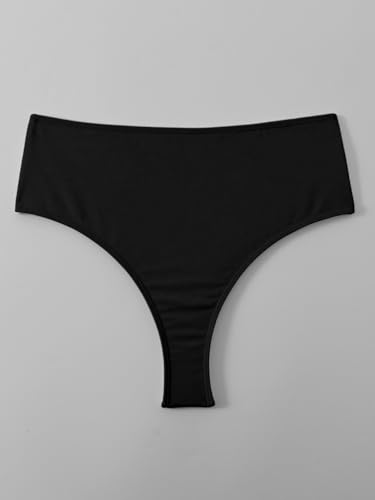 Verdusa Women's High Cut Swimwear Beach Panty Thong High Waisted Bikini Bottom2