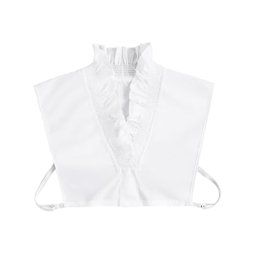 1 Pieza De Cuello Falso Blanco, Cuello De Camisa Para Mujer, Cuello Falso Para Ropa, Cuello Falso De Moda, Cuello Desmontable
