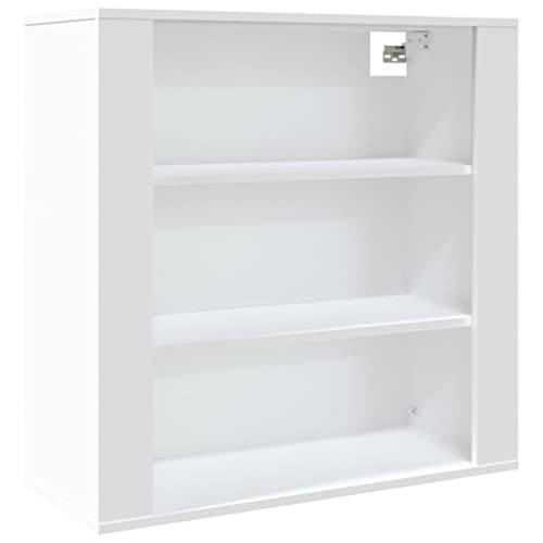 Armoire murale pour vaisselle en contreplaqué blanc meuble chic robuste - 3