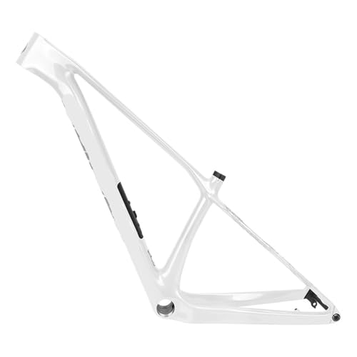 Genérico Bicicleta de montaña Fibra Carbono 29 Pulgadas con Cuadro y Caja Herramientas(White,S Matt)