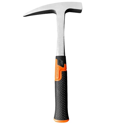 Rock Pick Hammer-31oz Geology Hammer with Ergonomic Handle – Stone Mason Hammer, Block Masonry Hammer with Pointed Tip & Shock Reduction Handle,Brick Tools, Masonry Tools by glorousamc - Used condition - Image 7