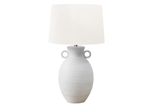 Monarch Specialties I 9943 Lighting, 30" H, Table Lamp, White