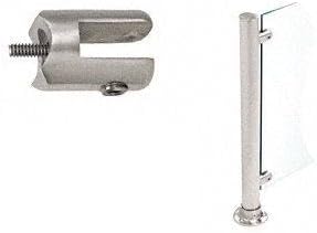 C.R. LAURENCE SA50BS CRL Brushed Stainless Fixed Glass Fitting for 1" Tubing