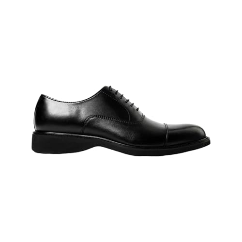 Men's Dress Shoes | Genuine Leather Formal Shoes for Men Oxford Style Cap Toe Design Rubber Sole3