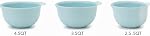 KitchenAid - Mixing Bowls, 3-Piece Nesting Mixing Bowl Set with Non-Slip Bases and Pour Spouts (Mineral Water)