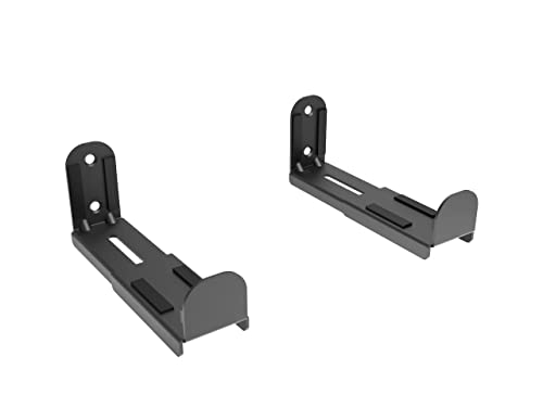 Image of Zipp Universal Front Clamping Depth Adjustable soundbar Wall Mount Bracket Compatible with Most Dolby Atmos Soundbars (Materiel : Steel /Color : Black)