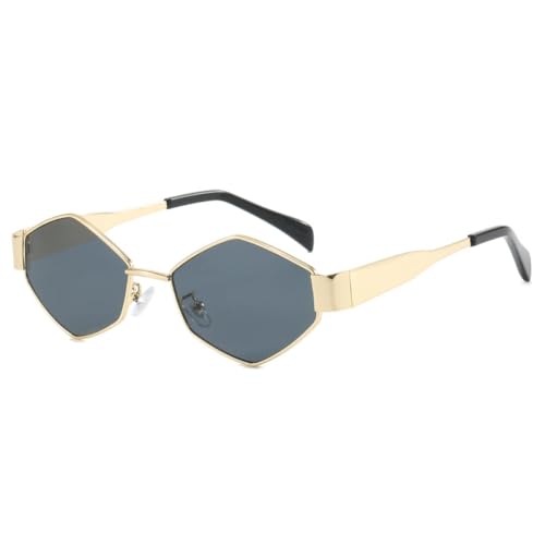 Lunettes de soleil UV400 losange LVTFCO avec monture métallique fine