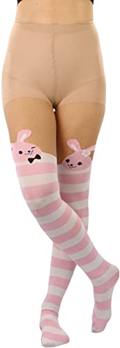 Image of ToBeInStyle Women's Cute Thigh High Printed Character Tights