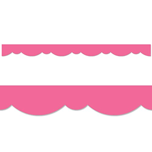 CTP Pink Stylish Scallops EZ Border for Classroom Bulletin Board Border for Classroom (Creative Teaching Press 10503), 48 ft per Package