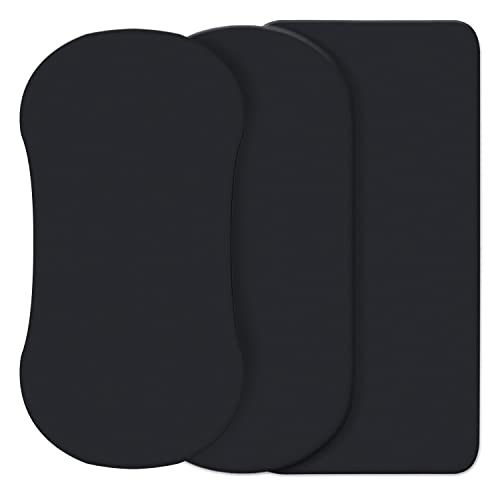 Image of CaSaJa Black 3 Pack Bassinet Sheet Set, Silky Soft Handfeel with Comfy Napping Surface for Baby Boy and Girl, Flexible Fit Various Kinds of Cradle and Bessinet Mattress Up to 15" x 30" and Breathable