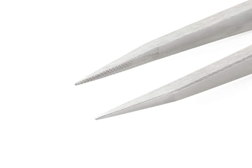 Erem Weller OODSA Stainless Steel Straight Fine Anti Magnetic Tweezer, 4.75" Overall Length - Thumbnail 2