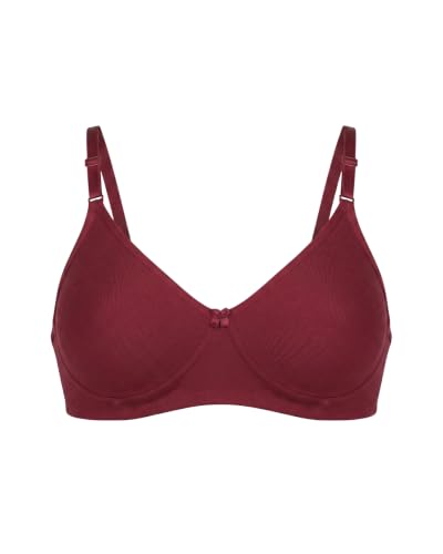 Image of Brida Monica Women's Wide Strap Bra - Soft Hosiery Cotton, Non-Padded, Wireless, Seamless Full Coverage T-Shirt Bra