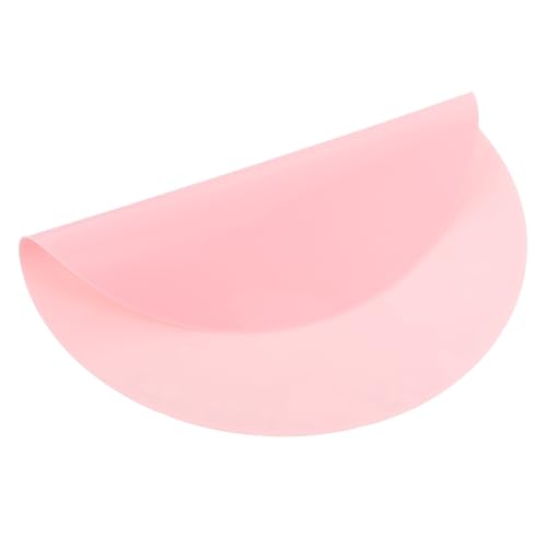 KAILIKETIY 防漏設計シリコンペット食事マット 丸型 撥水加工 滑り止め付き 犬猫用食器下敷き 高温耐性 保温 防汚 ピンク色