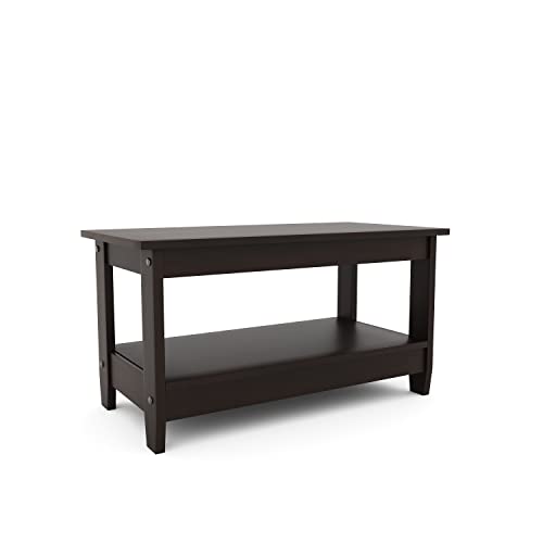 Image of Nilkamal Baron Engineered Wood Center Table | Coffee Table with Shelf (Finish: New Wenge)