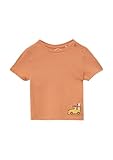 Baumwoll-T-Shirt mit Print und Stickerei Bernstein 62