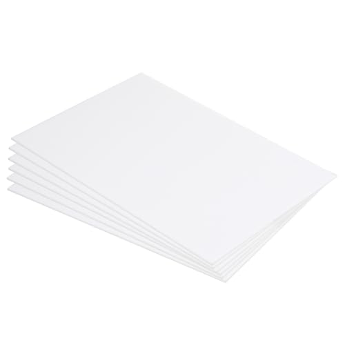 MECCANIXITY ABS Plastic Sheet 10 Inch x 8 Inch x 0.02 Inch ABS Styrene Sheets for Building Model DIY Crafts Panel White 6 Pcs