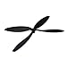 Mewutal RC Propeller,FPV Propeller, 2 Blade Fixed Wing Aircraft Toy, 5 Pairs 9x4.7 Inch Plastic Black with Adapter Rings.