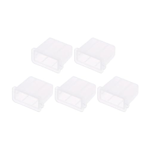 Tapón antipolvo USB tipo A macho blanco para mantener ordenados y limpios tus cables de viaje