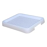 Folpus ウサギ用トイレトレー ウサギ用トイレ 取り外し可能 再利可能 モルモットパン 小動物 ハムスター チンチラ, 白