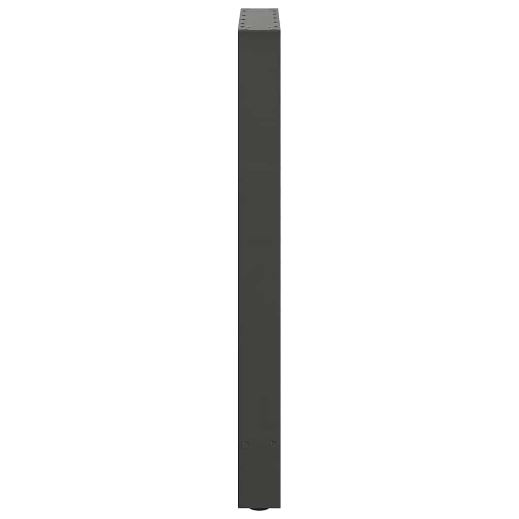 Lot de 2 pieds de table de bar avec revêtement en poudre - 40 x 90 cm - En acier - Avec pieds de nivellement réglables - Forme carrée pour la stabilité - Trous pré-percés et vis pour le