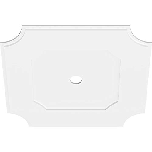 Image of Ekena Millwork CMP36LE-03000 Locke Architectural Grade PVC Contemporary Urethane Ceiling Medallions 36 inchOD x 3 inchID x 21 1 /2 inchC x 1 inchP