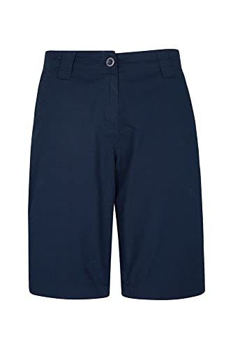 Mountain Warehouse Coast Stretch Womens Shorts - Lightweight 4 Way Stretch Short Pants, Easy Care Ladies Trousers - for Spring Summer, Travelling & Outdoors Navy Women's Size 16