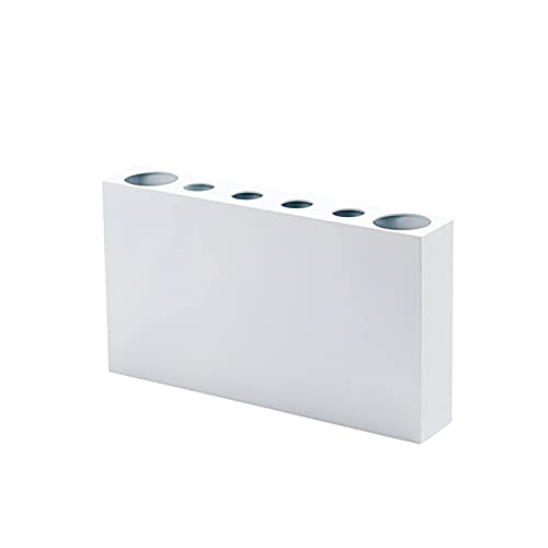 Porte-parapluie durable en métal blanc avec design peu encombrant