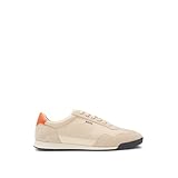 [BOSS] [ボス] スエード ディテール ミックスマテリアル レースアップ スニーカー メンズ 40 ベージュ