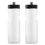 50 Strong Sports Squeeze Water Bottle 2 Pack – 22 oz. BPA Free Easy Open Push/Pull Cap – USA Made -