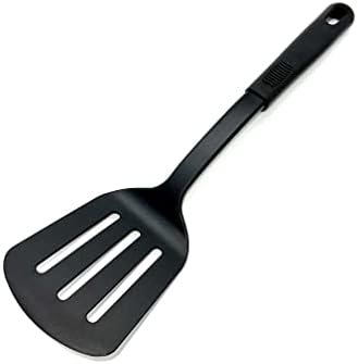 TIJAR® Slotted Turner / Spatula, Strong Durable Stylish Cooking Turners, Nylon with Flexibility, Non Stick, Storage Hole (Nylon)