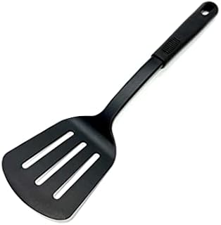 TIJAR® Slotted Turner / Spatula, Strong Durable Stylish Cooking Turners, Nylon with Flexibility, Non Stick, Storage Hole (Nylon)