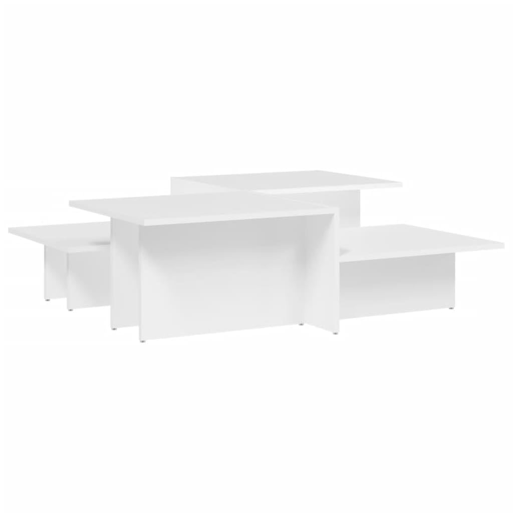 Table d'appoint design gigogne en bois blanc au style épuré et durable