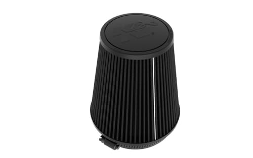 Image of K&N Dryflow Lifetime Universal Clamp-On Air Filter: Dry Synthetic, Washable, Oil-Free: Flange Diameter: 5 In, Filter Height: 7 In, Flange Length: 1 In, Type: Dry Synthetic, RU-3135HBK