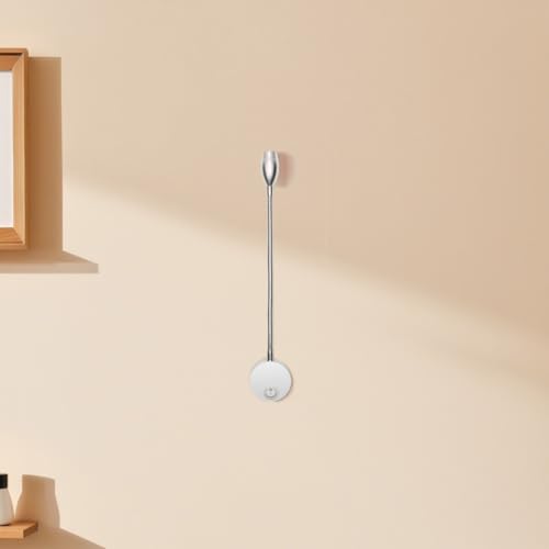 Lámpara de lectura LED flexible en plata cepillada de diseño moderno 5