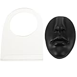 GANAZONO Modelo de Nariz y Boca de Silicona Flexible para Práctica de Perforación Facial Soporte, Uso Profesional para Entrenamiento y Exhibición de Piercings