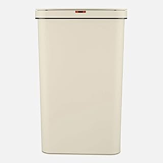 Tower T838005C Sensor Bin with Retainer Ring, Battery-Operated, 50L, Cream