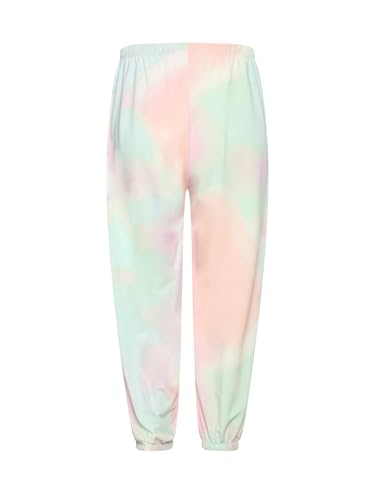 Kids Girls Loose Fit Tie Dye Sweatpants Athletic Jogger Pants Casual Elastic Waist Long Trousers4