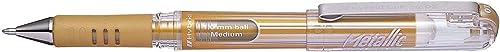 Bolígrafo Pentel Hybrid Gel Metallic Oro 1.0mm miniatura 2