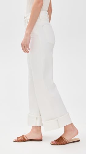 Good Skate Wide Cropped Jeans in Cloud White by good american4