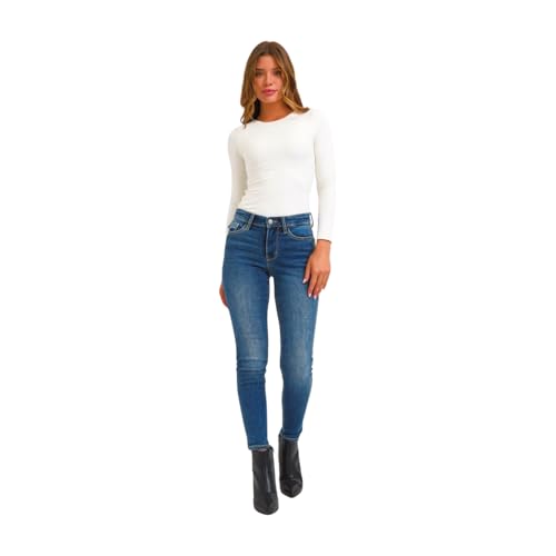 Judy Blue Mid-Rise Waist Skinny Jeans4